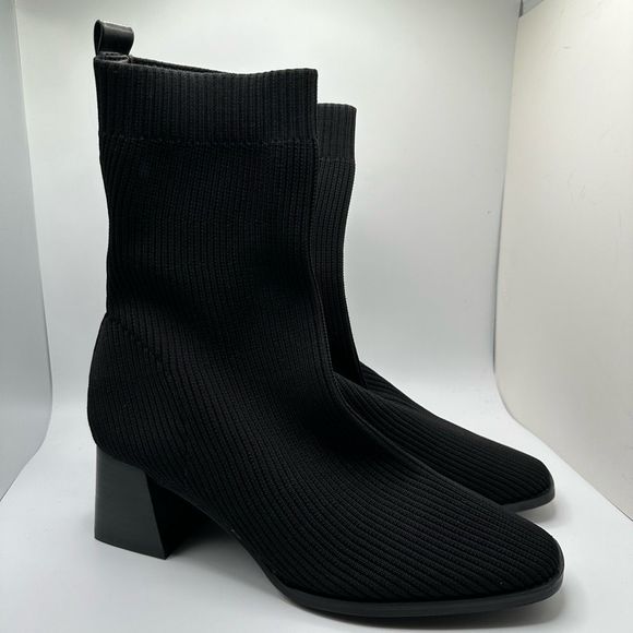 CUSHIONAIRE Women's Stretch boot +Memory Foam 8 BLACK - Picture 1 of 7